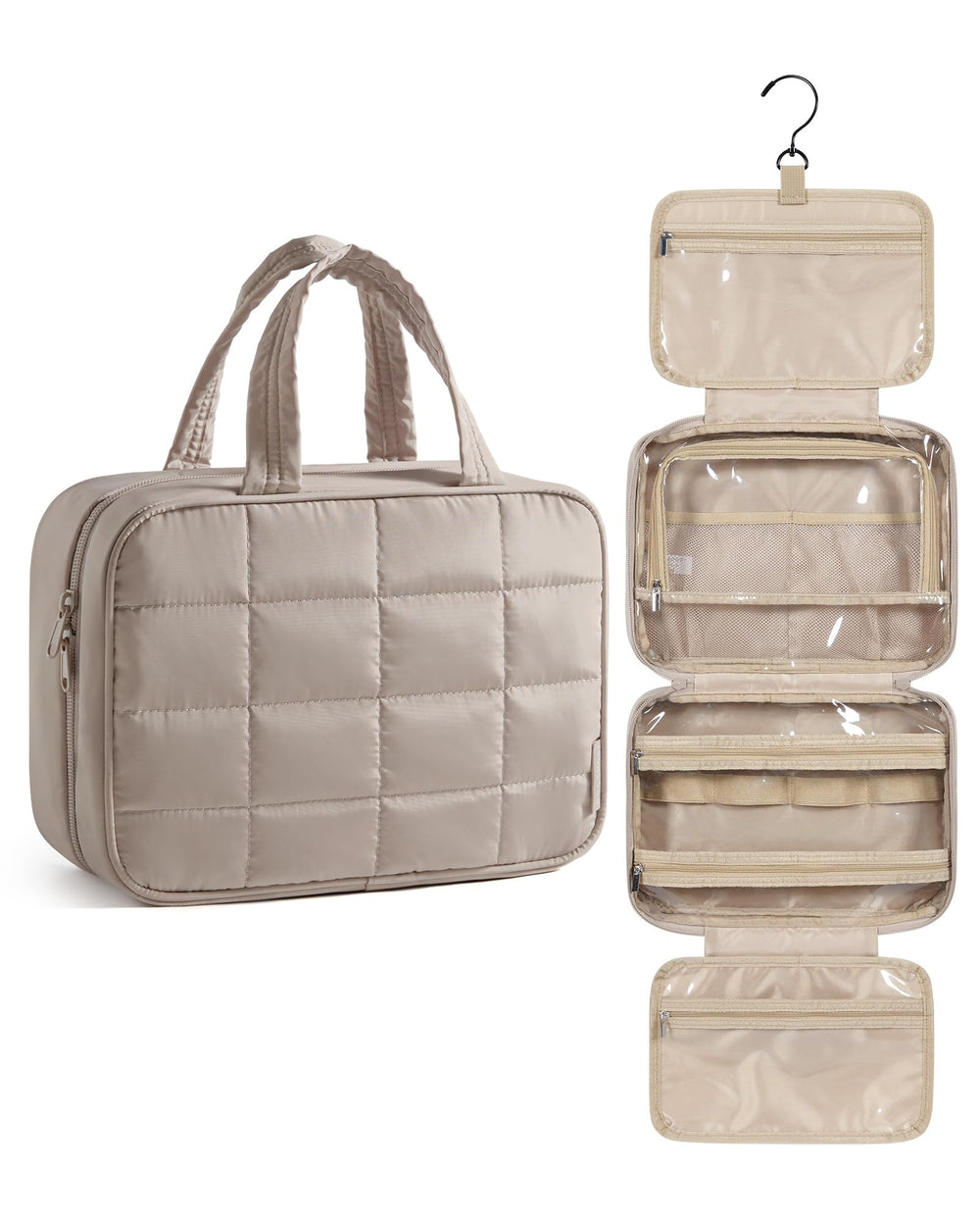 BAGSMART camel front view showing compact organized exterior and easy packing benefit