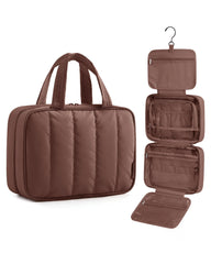 BAGSMART front closed in coffee brown showing compact travel-ready storage benefit