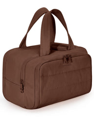 BAGSMART Coffee Brown front view showing roomy exterior and elegant finish