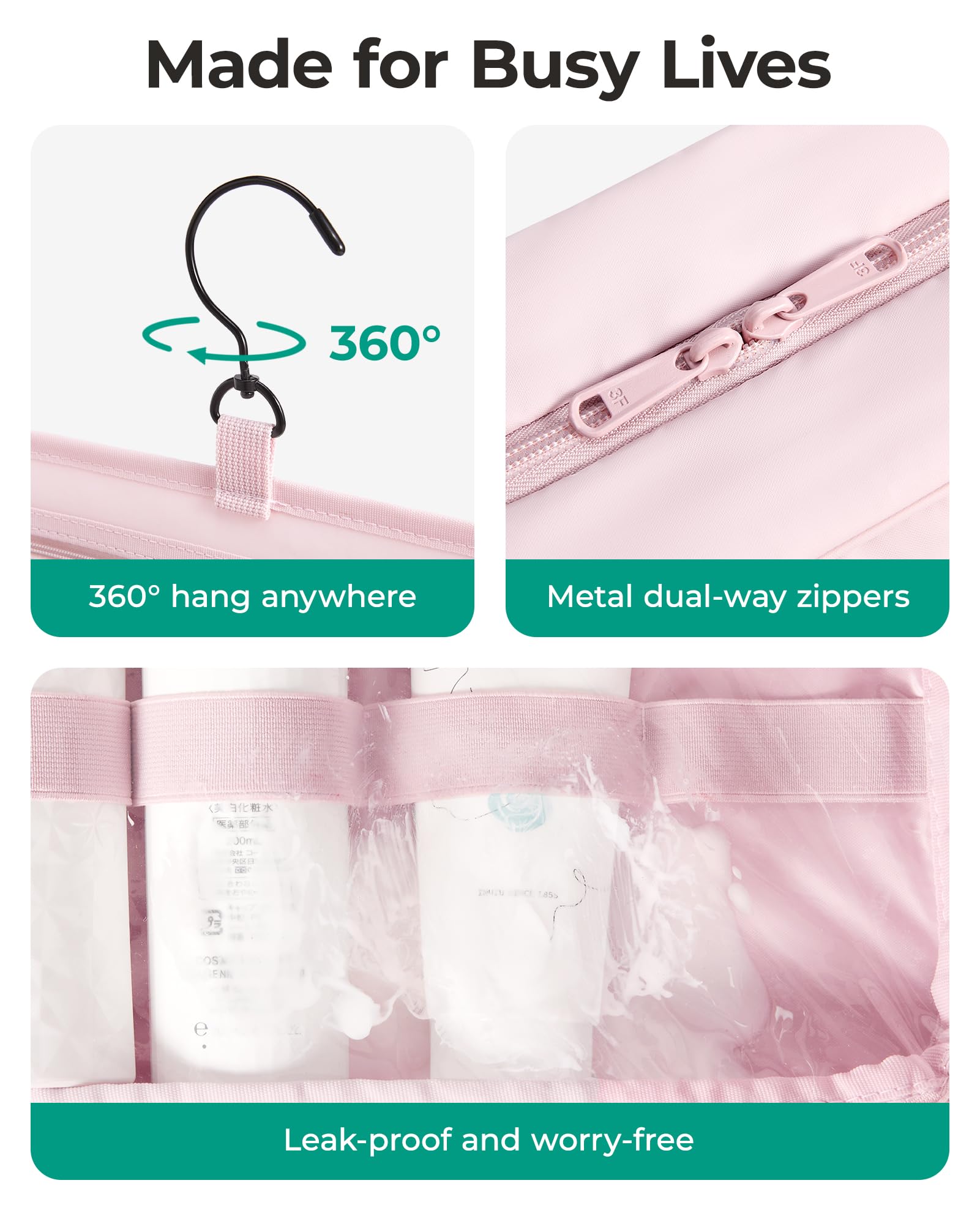 BAGSMART waterproof fabric texture close-up for easy-clean durability benefit
