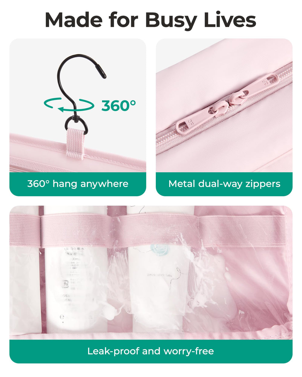 BAGSMART waterproof fabric texture close-up for easy-clean durability benefit