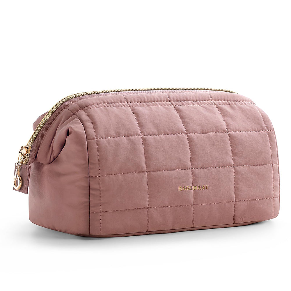 BAGSMART dark pink front view showing compact organized design and secure zipper