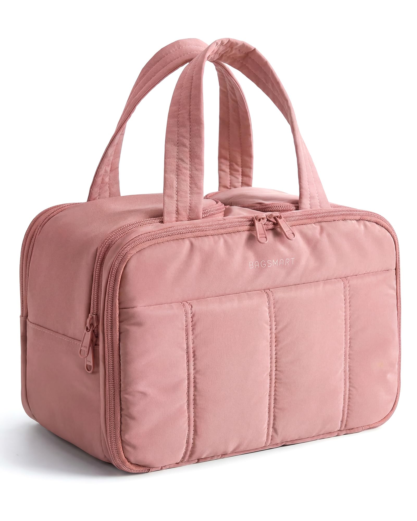 BAGSMART dark pink front view shows roomy storage and stylish look