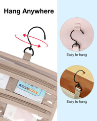 BAGSMART close-up of elastic straps securing full-sized bottles upright to prevent spills