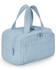 BAGSMART front view showing horizon blue puffer bag and neat exterior