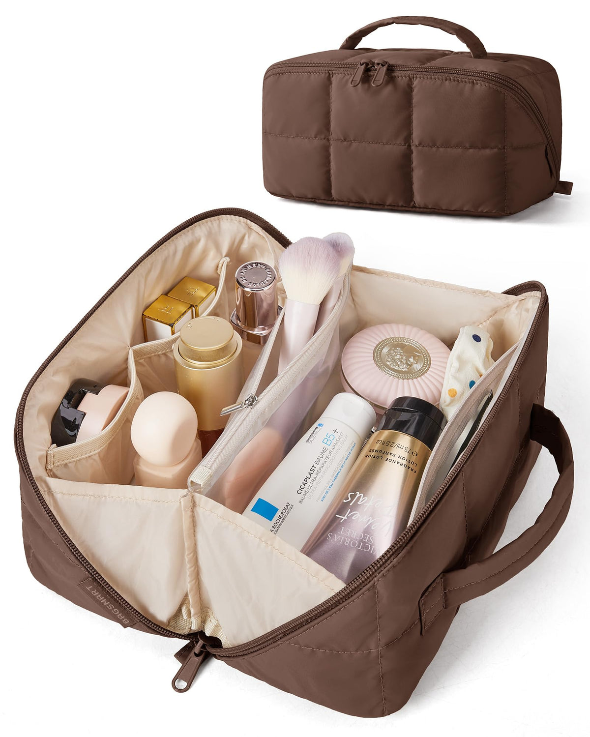 BAGSMART front view flat-open showing full visibility and quick access