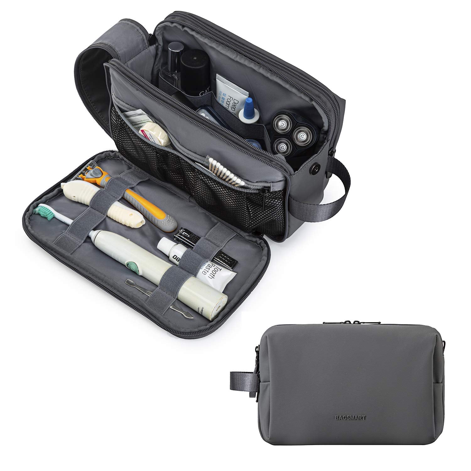 BAGSMART front view with dual zippers showing secure closure and easy access