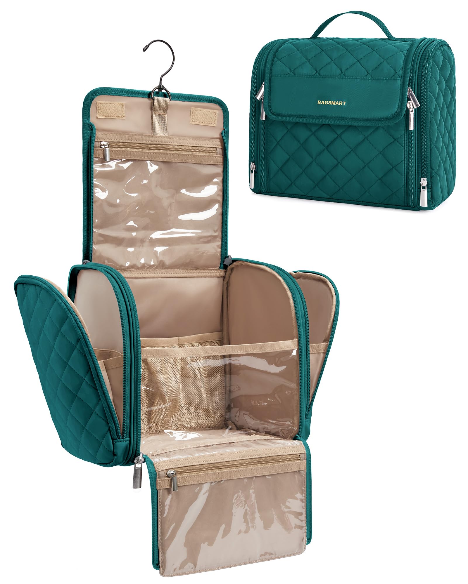 BAGSMART front view showing zipped bag and compact travel-ready design