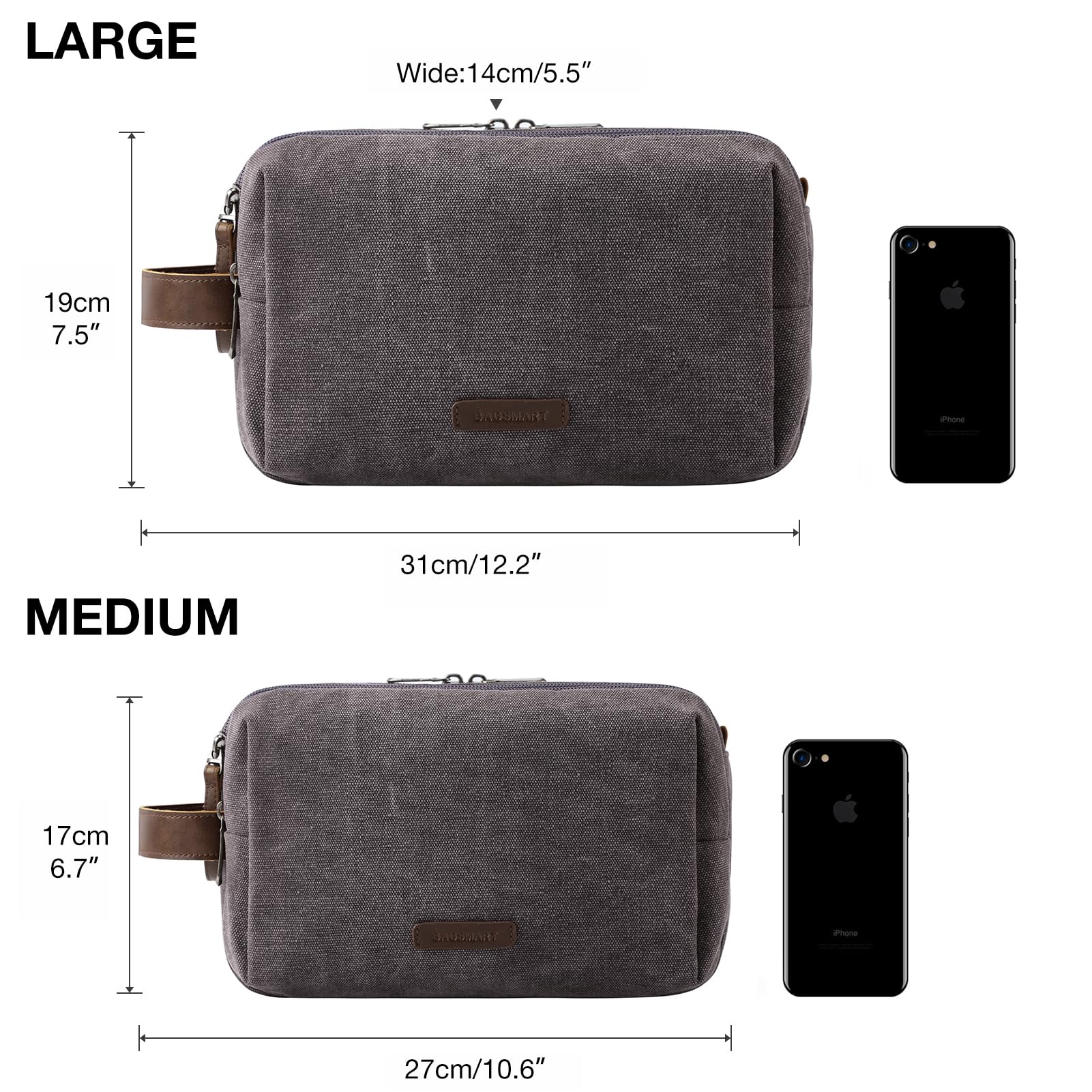 BAGSMART in suitcase showing size comparison and travel convenience