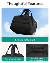 BAGSMART inner compartments organized with toiletries for quick packing
