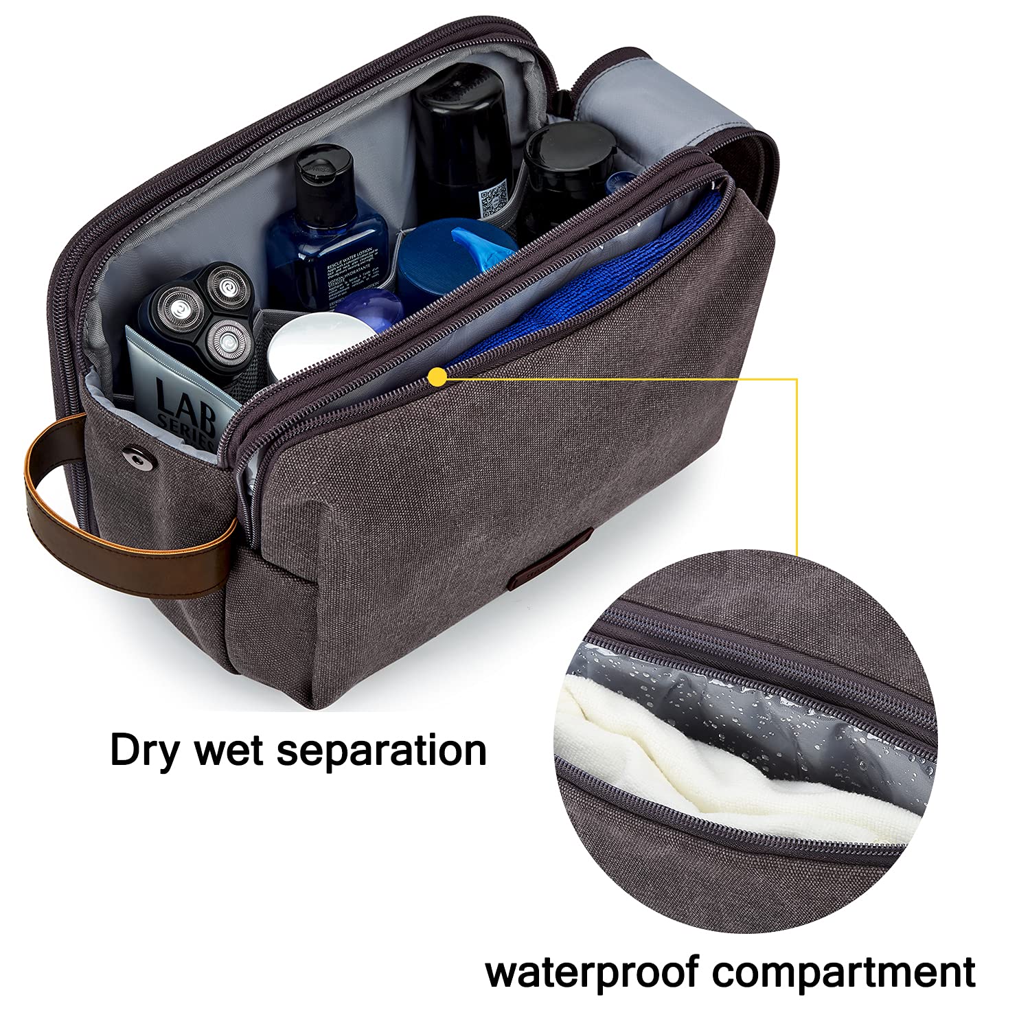 BAGSMART interior elastic bands and mesh pocket for secure organization