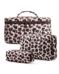 BAGSMART leopard front packaging shows set and stylish storage benefit