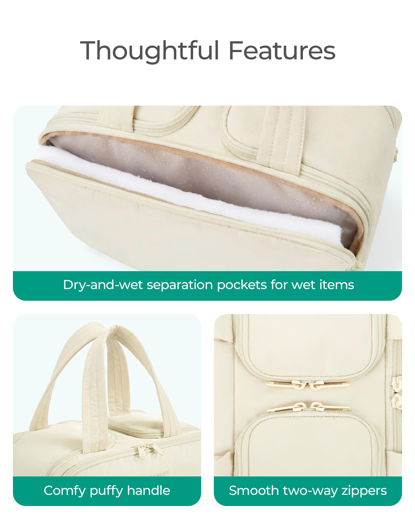 BAGSMART placed on suitcase in bedroom for travel-ready organization and convenience