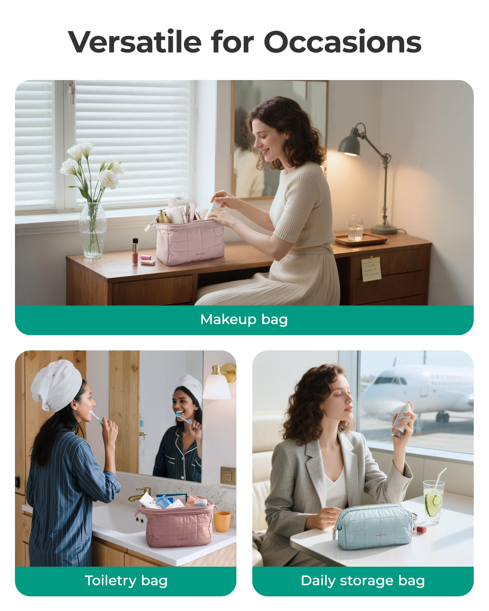 BAGSMART in a suitcase during travel showing stylish protection and organization
