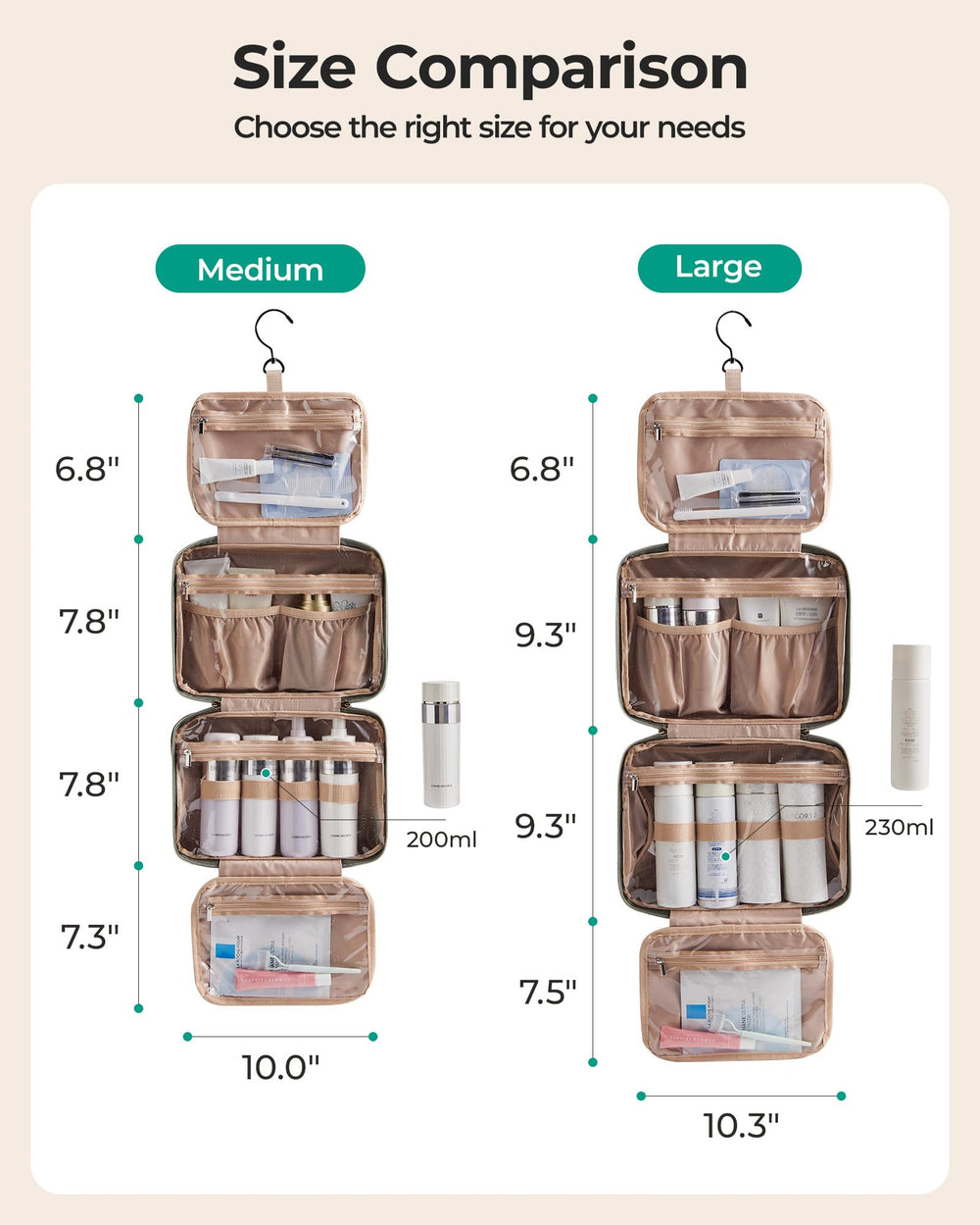 BAGSMART hanging in a bathroom keeping toiletries off the counter