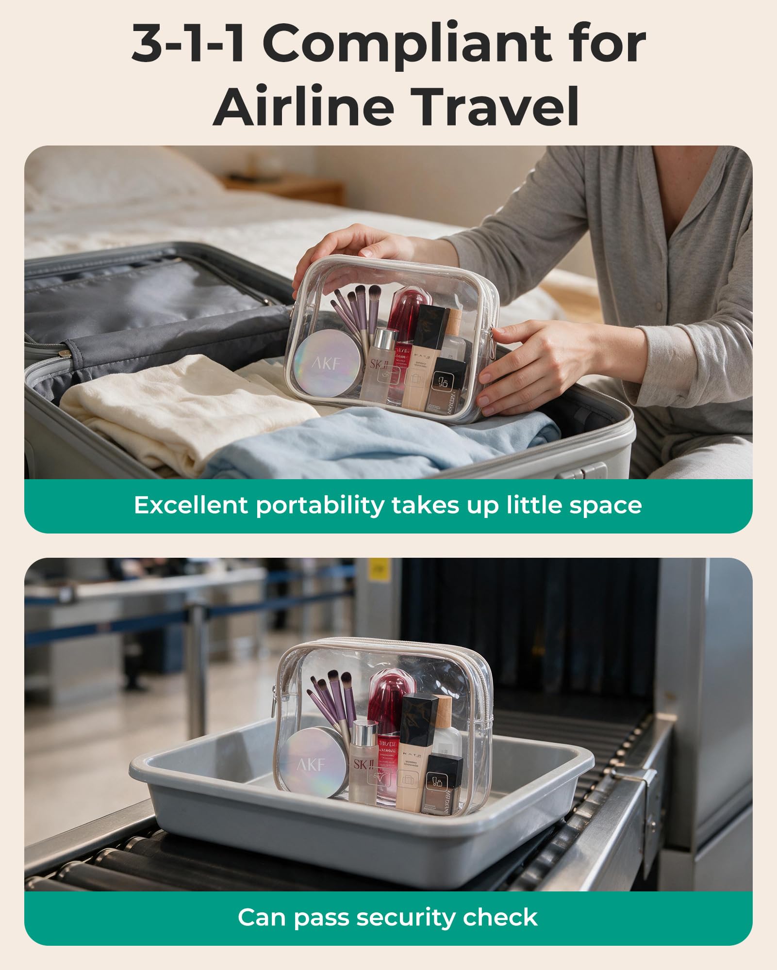 BAGSMART next to everyday items showing medium size and scale