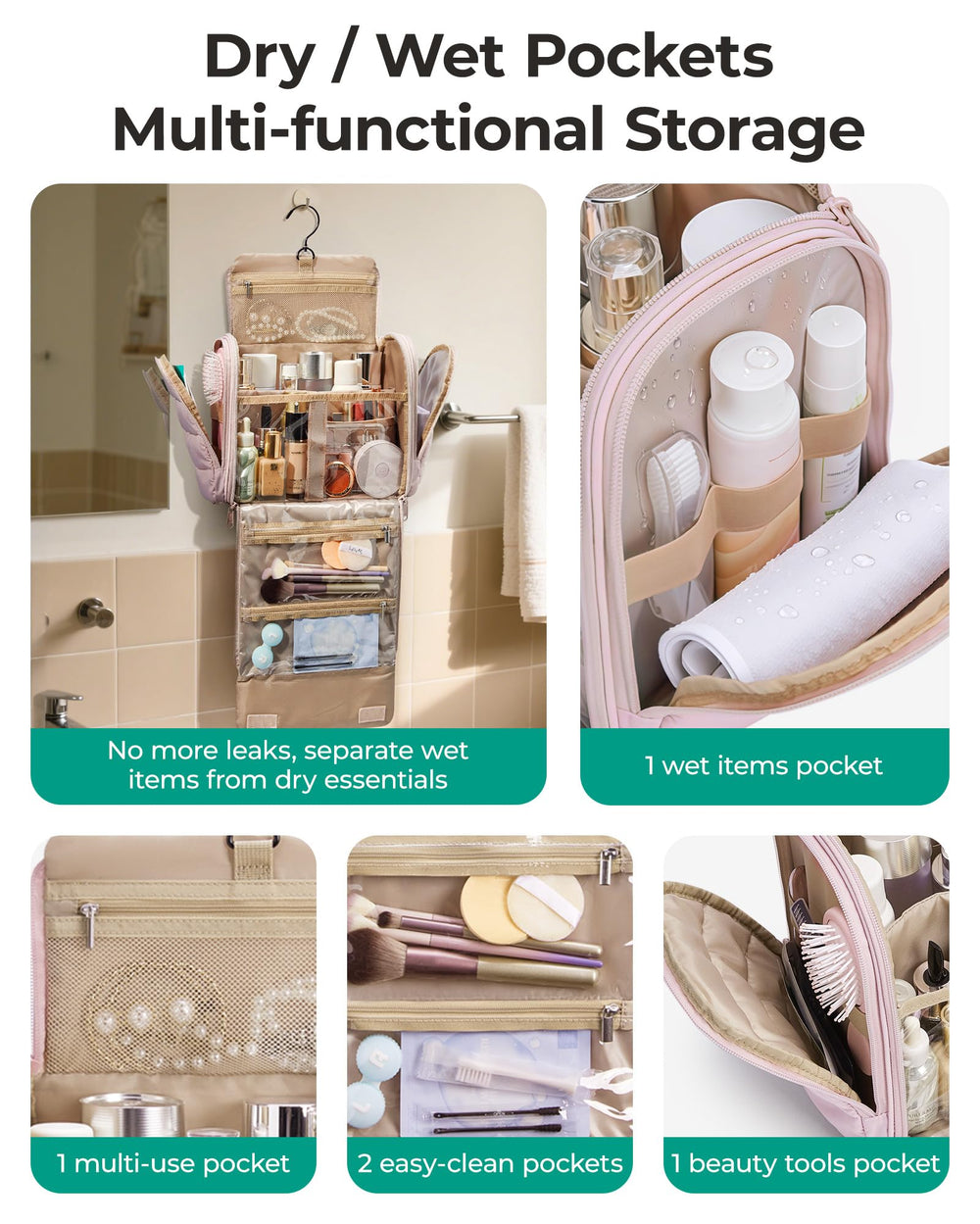BAGSMART removable dividers displayed for customizable packing benefit