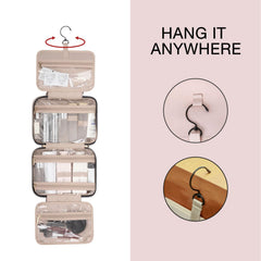 BAGSMART open interior with elastic straps holding bottles upright for secure packing