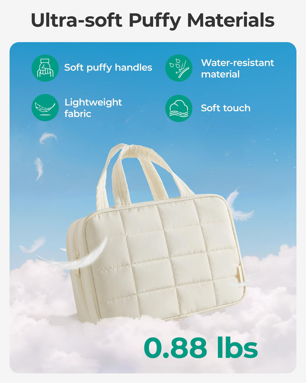 BAGSMART open interior layout with elastic straps showing upright bottle organization benefit