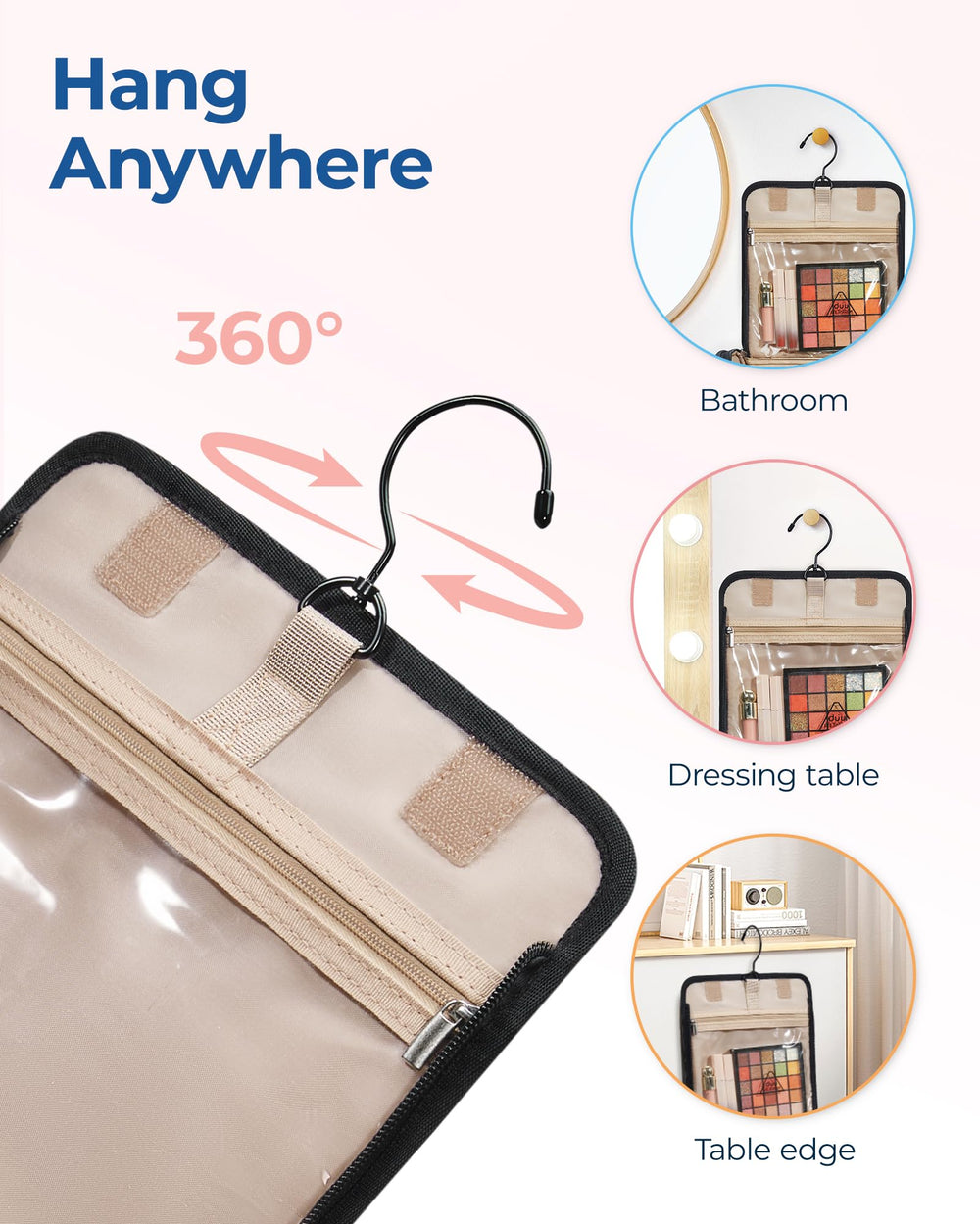 BAGSMART organizer packed inside a suitcase for compact travel packing