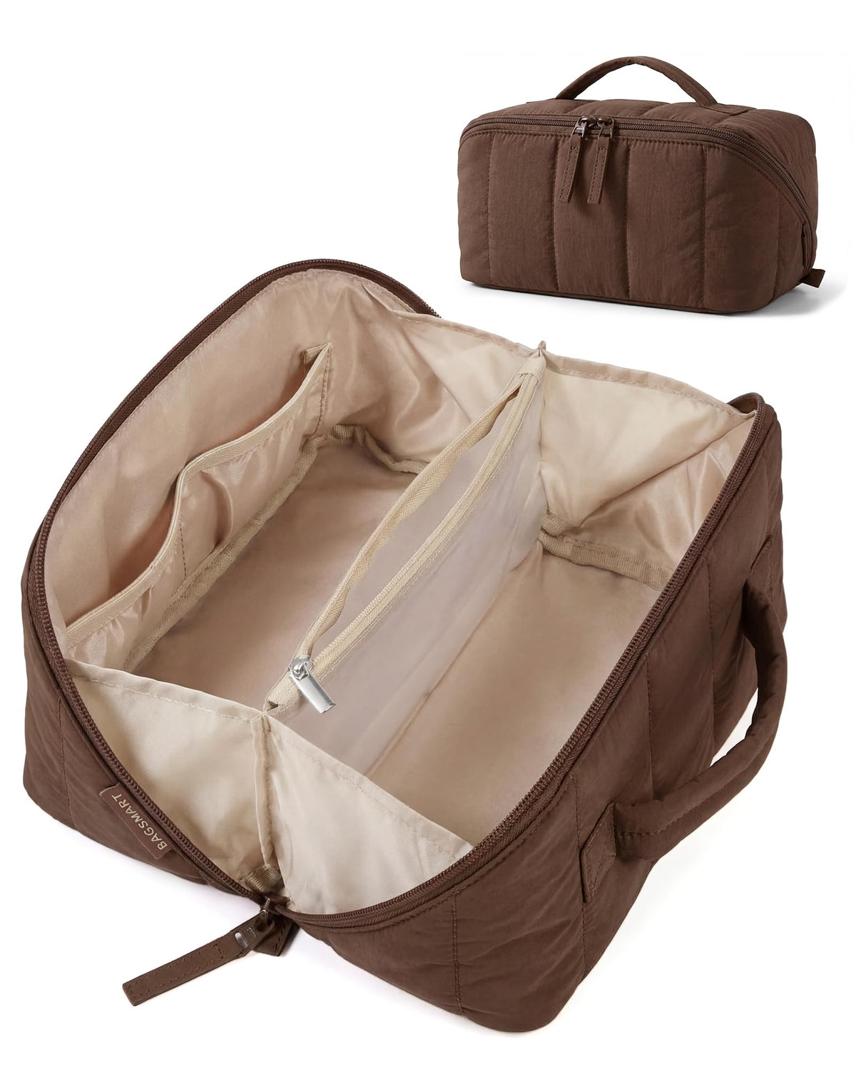 BAGSMART quilted front view showing stylish protection and easy carry