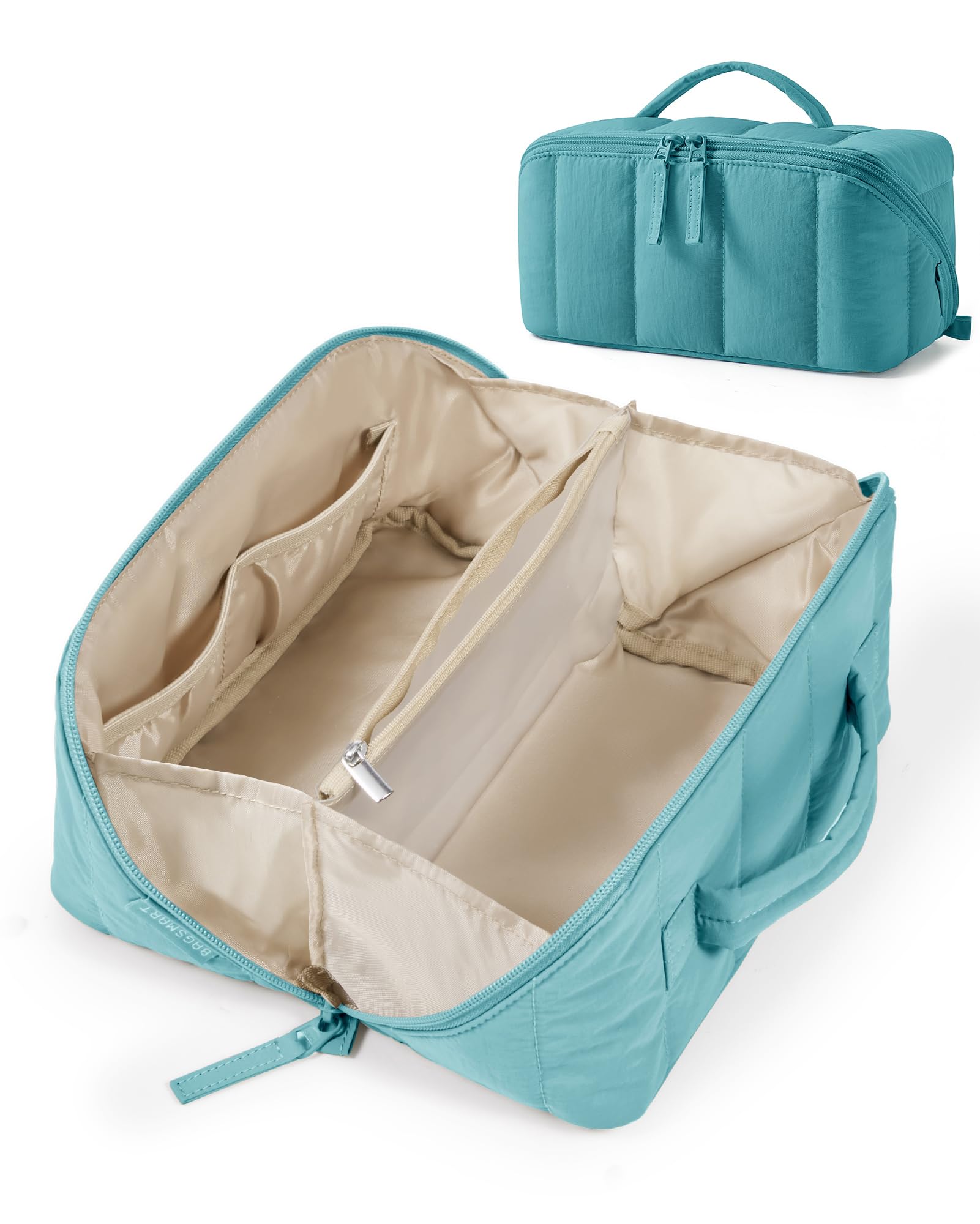BAGSMART quilted front view showing elegant exterior and protective padding benefit