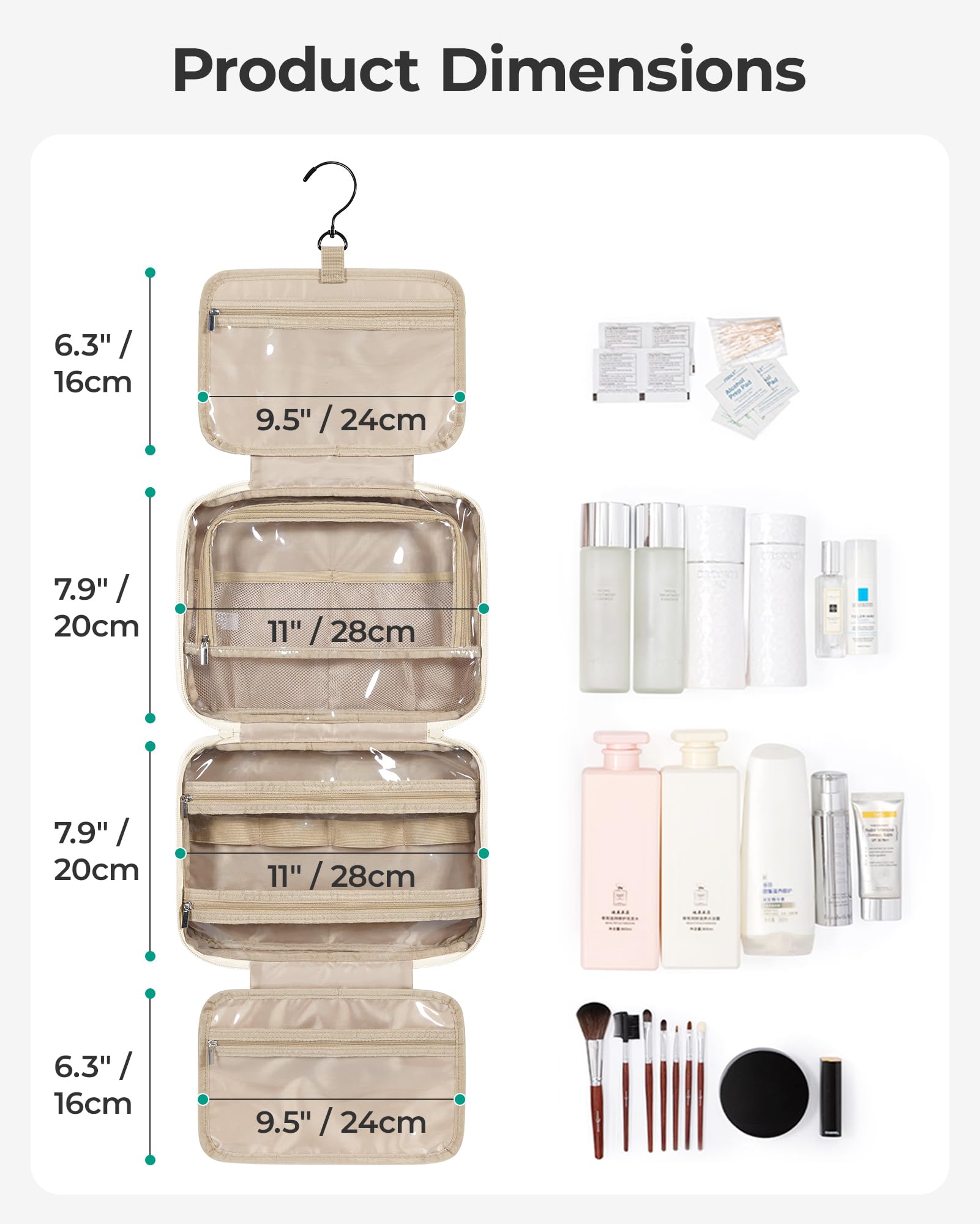 BAGSMART next to passport showing scale and carry-on friendly packing benefit