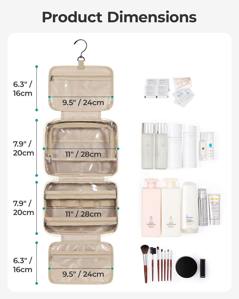 BAGSMART next to passport showing scale and carry-on friendly packing benefit