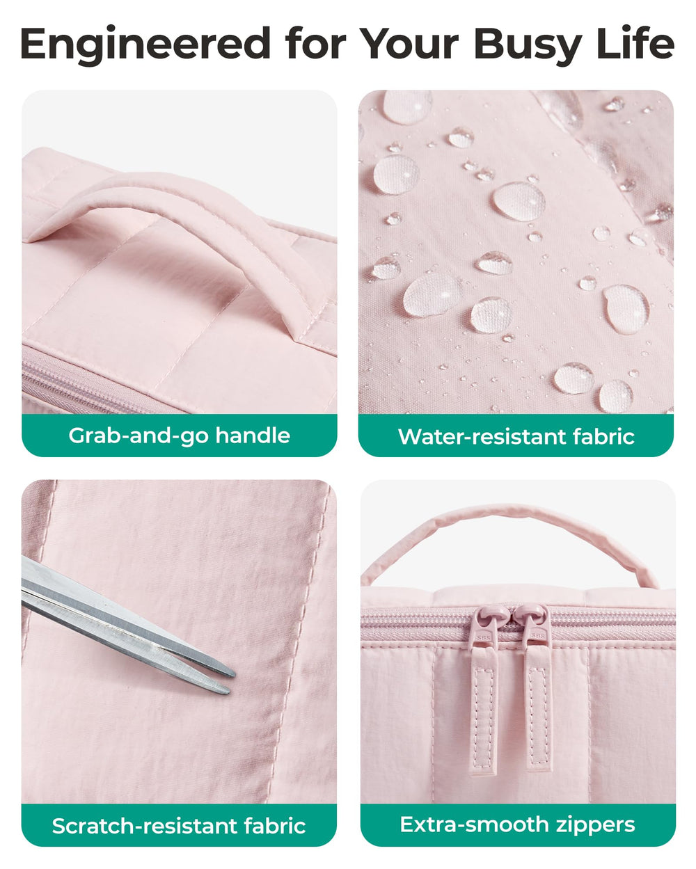 BAGSMART next to passport and phone illustrates travel-ready size and convenience