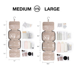 BAGSMART open interior with elastic straps holding bottles upright for organization
