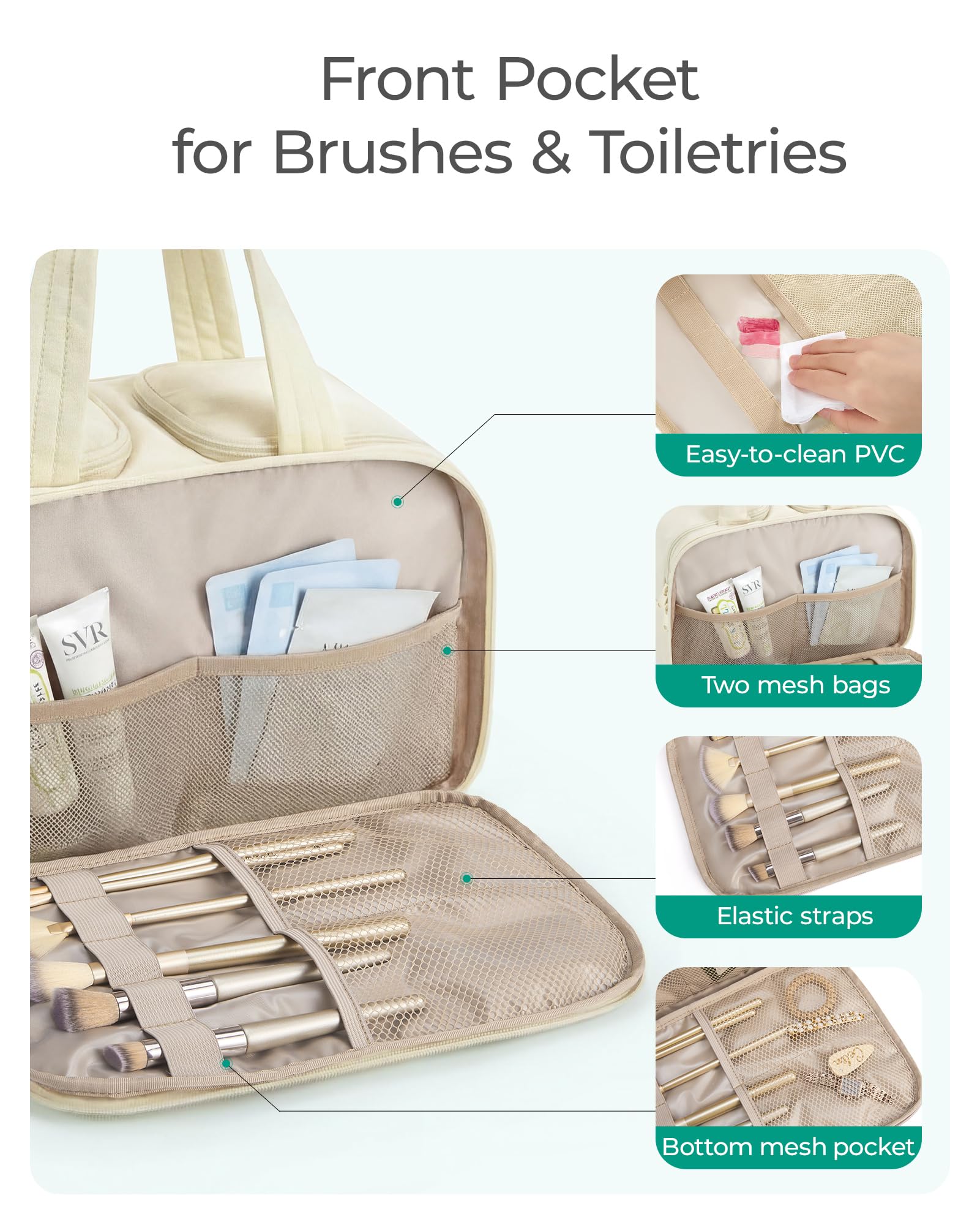 BAGSMART open wide with visible compartments for easy access benefit