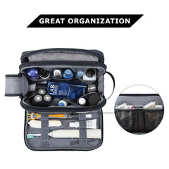 BAGSMART waterproof front pocket detail keeping wet items contained and separated