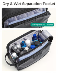 BAGSMART waterproof PVC pocket holding toiletries benefit: contains leaks and moisture