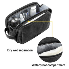 BAGSMART toiletry bag waterproof PVC pocket isolating wet items and preventing leaks