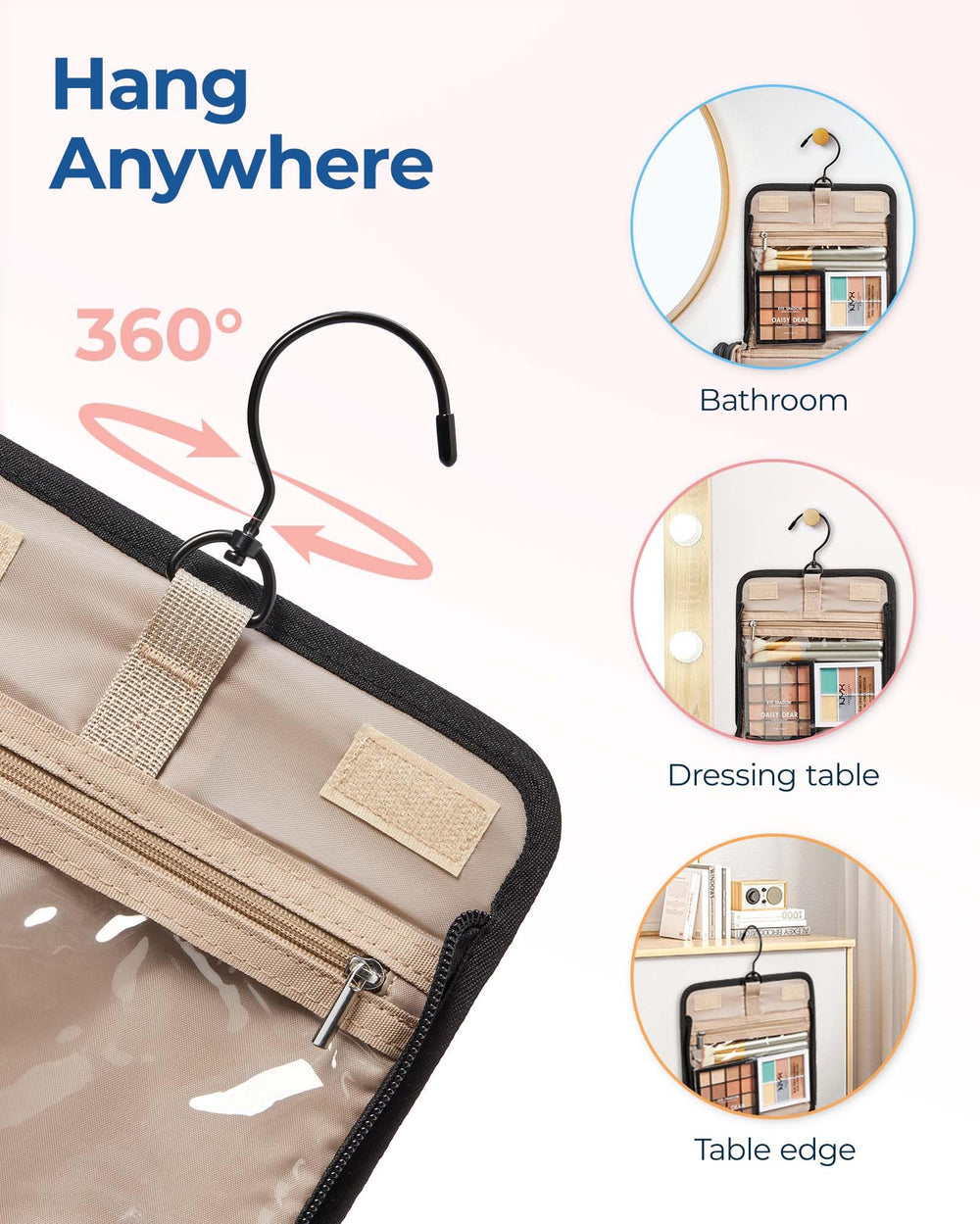 BAGSMART water-resistant polyester exterior repelling splashes and spills