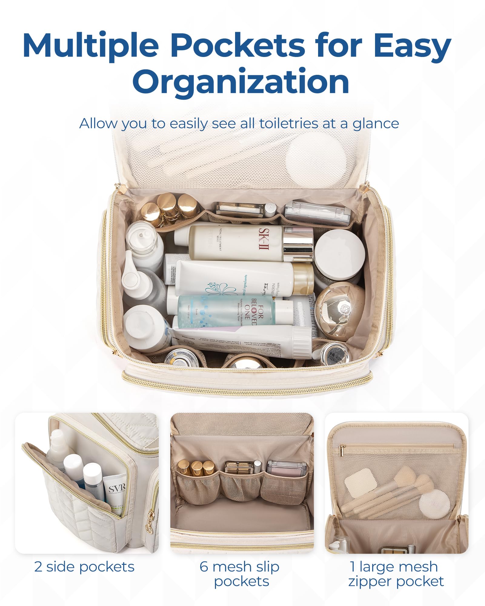 BAGSMART waterproof front pocket detail protecting wet items and spills