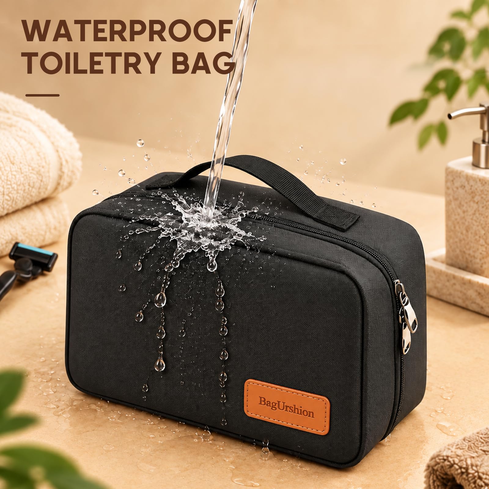 BagUrshion internal waterproof PVC pocket isolating wet items and preventing leaks