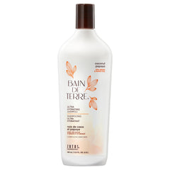Bain de Terre front bottle showing coconut papaya hydration benefits