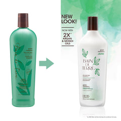 Bain de Terre label close-up highlighting formulation and paraben-free benefit