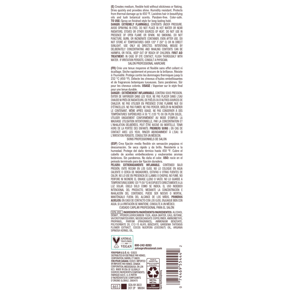 Close-up of Bain de Terre label showing paraben-free color-safe vegan benefits