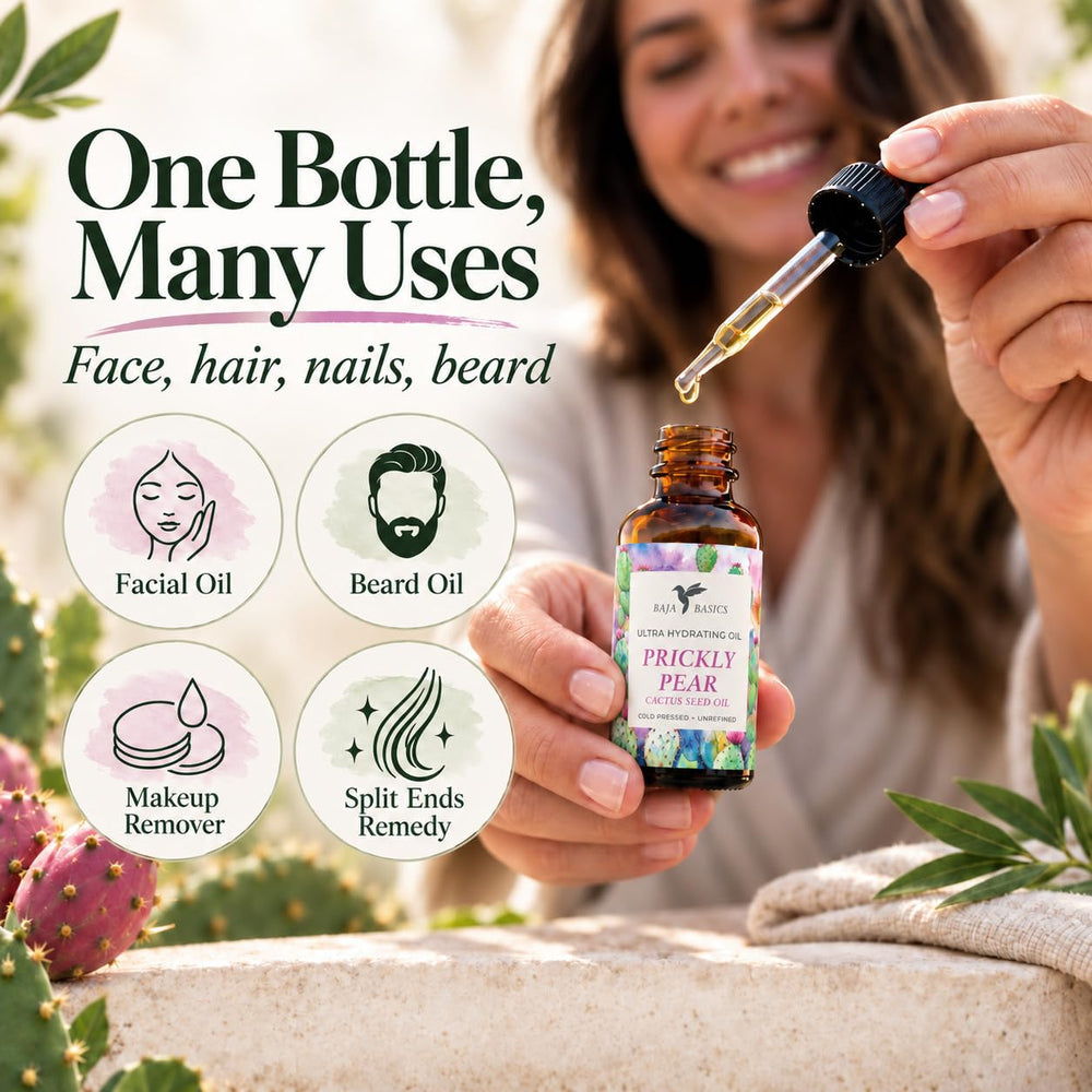 Baja Basics hand application with a few drops demonstrating easy use