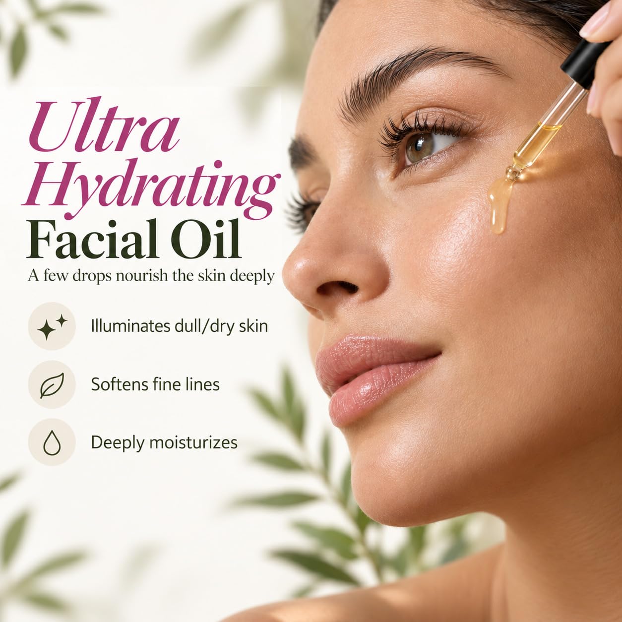 Baja Basics oil texture drop on skin showing fast absorption and hydration