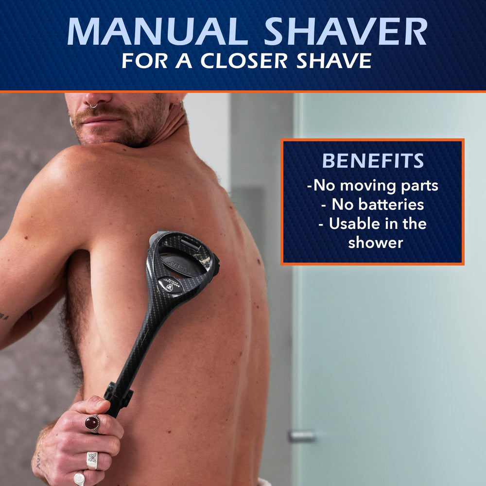 BAKBLADE detailed view of DRYglide blade cartridge for smoother, safer shaves