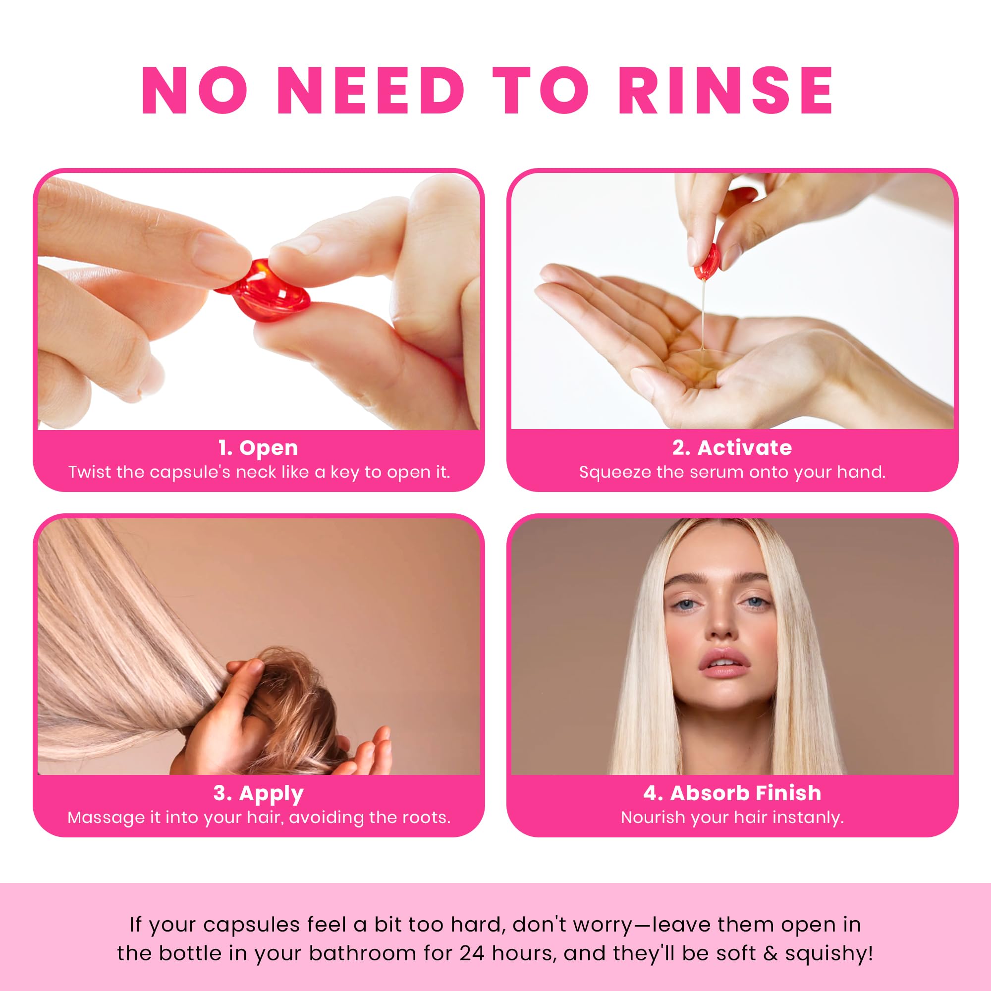 Bali Secret application on damp hair demonstrating frizz control and styling ease