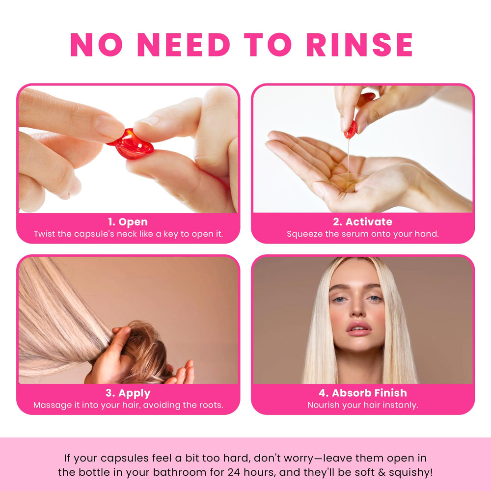 Bali Secret application on damp hair demonstrating frizz control and styling ease