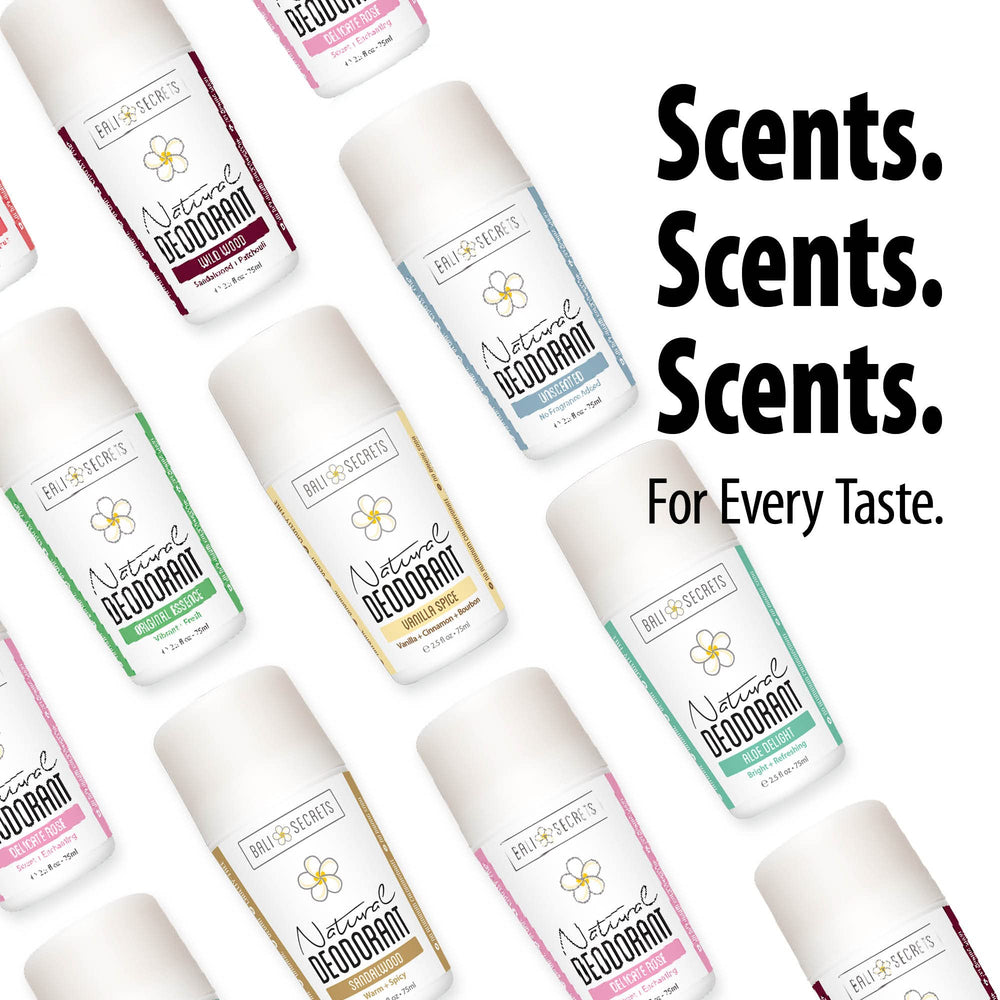 Bali Secrets bottle in a travel pouch demonstrating TSA-friendly, non-leak benefit