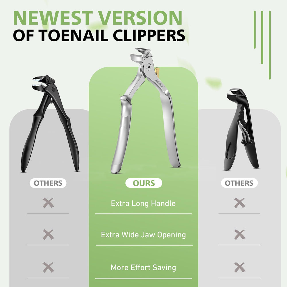 Baluca in-use image of seated person trimming toenails with comfort and ease