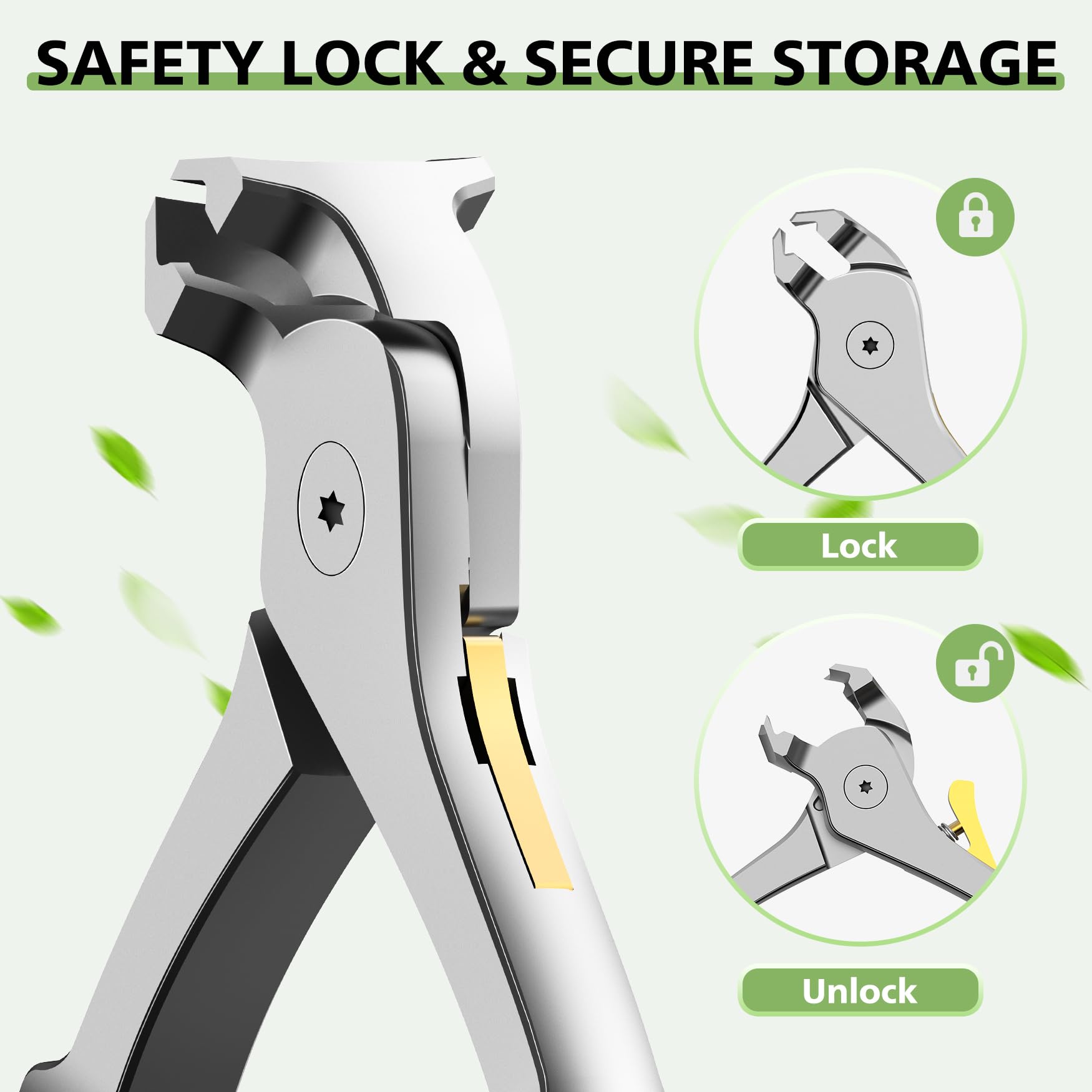 Baluca safety lock mechanism close-up for secure storage and accident prevention