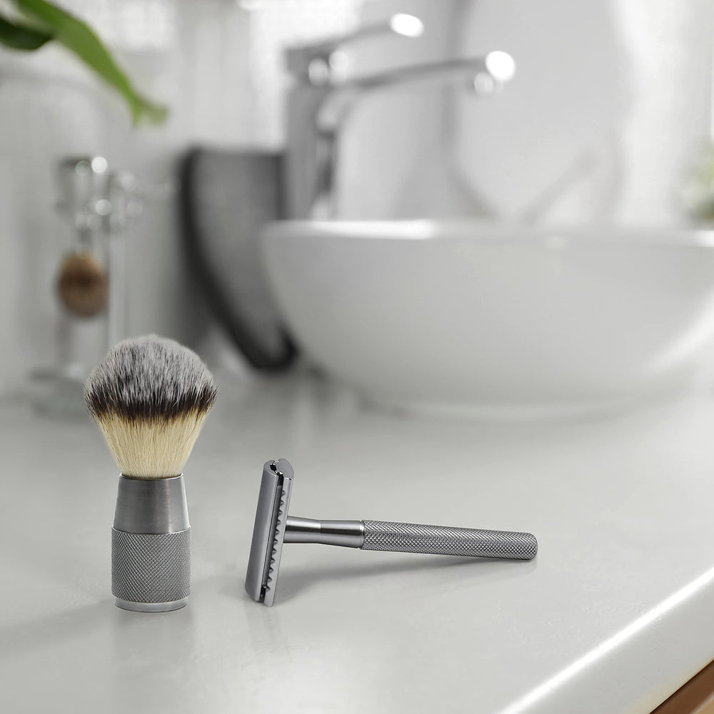 Bambaw brush creating thick foam for improved razor glide and protection