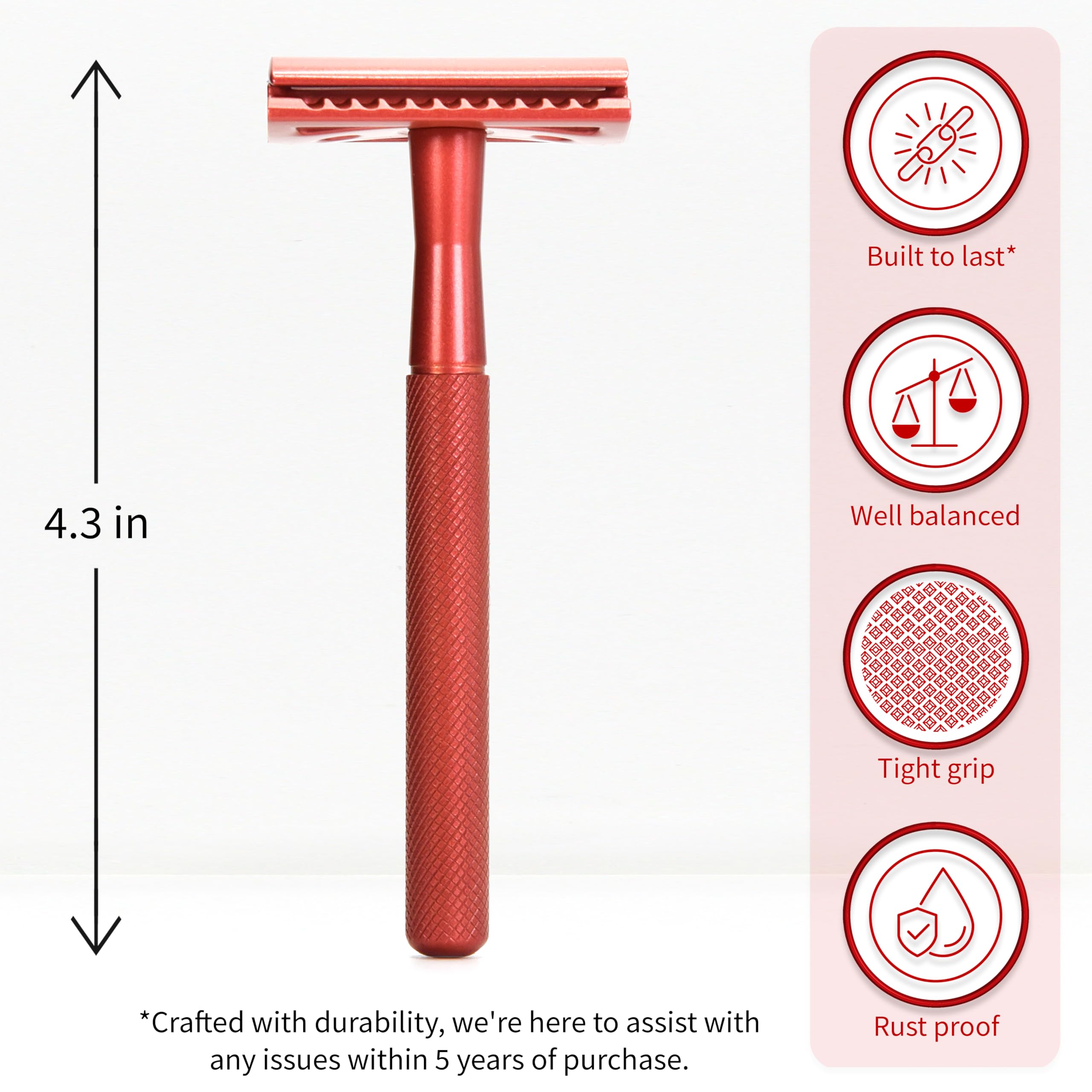 Bambaw close-up of handle metal finish highlighting grip and longevity benefit